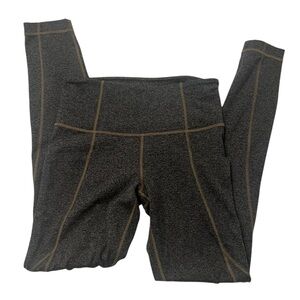 Women's Athleta Gray XS Leggings with Brown Stitching